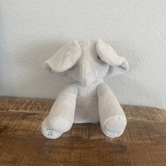Gund Flappy The Elephant Animated Peek A Boo Musical Plush Toy Baby Gray Works - Picture 8 of 10